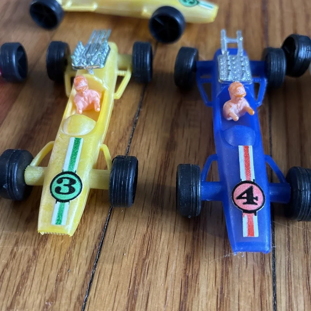 VINTAGE UNBRANDED FORMULA 1 RACE CAR Lot Of 6 PLASTIC‎  4